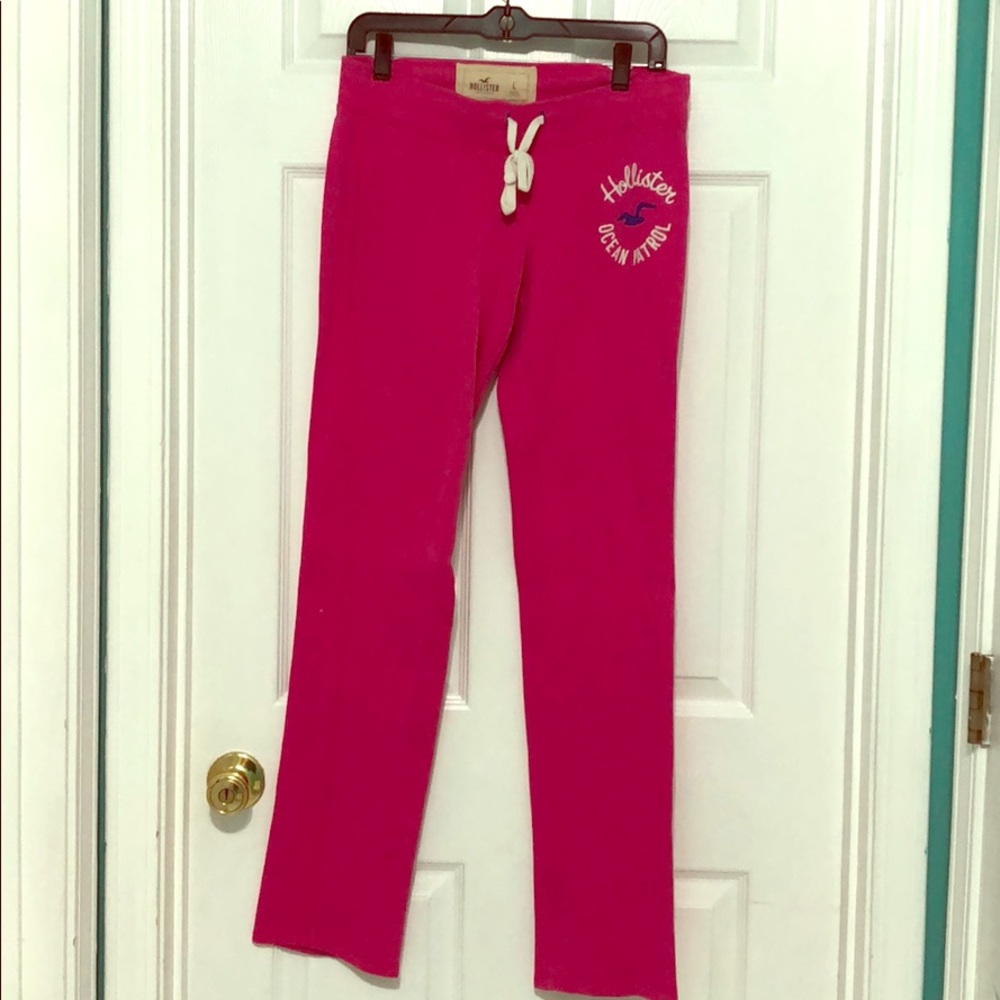 Like new hot pink hollister sweat pants